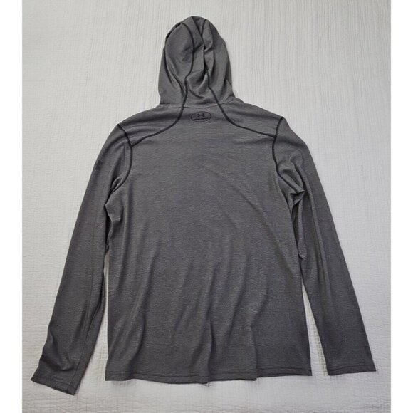 Under Armour Hoodie Men's M Grey Heatgear Threadborne Athleticwear EUC LN LS - Picture 7 of 12